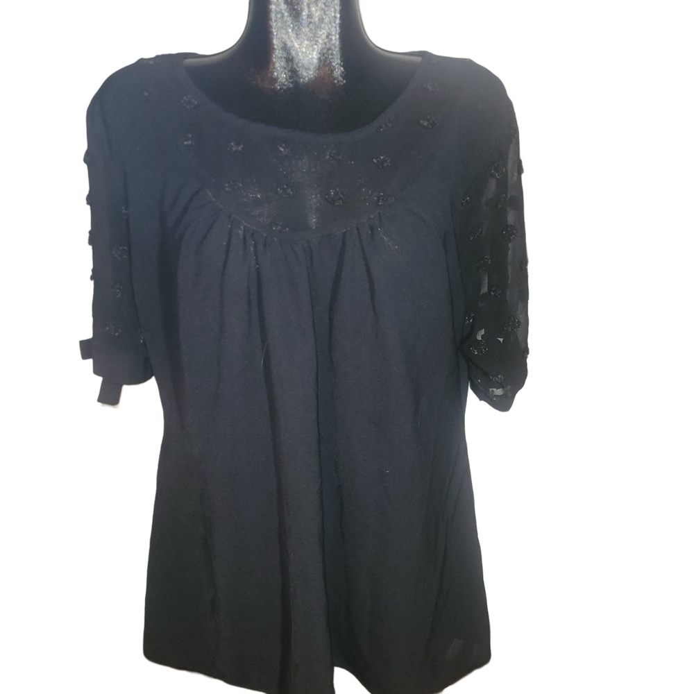 Shein Curve Black Short Sleeve Top 3XL